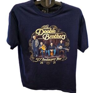 The Doobie Brothers Shirt 50th Anniversary Tour Band Tee Double Sided Sz Large